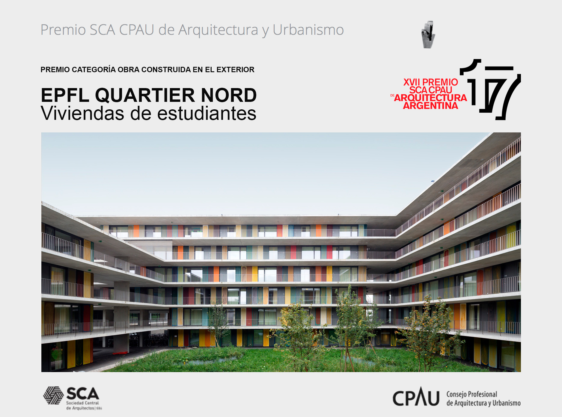 XVII Premio SCA CPAU de arquitectura argentina